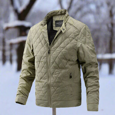 Veste matelassée homme – Coupe slim – Isolante légère – Col montant – Poches zippées