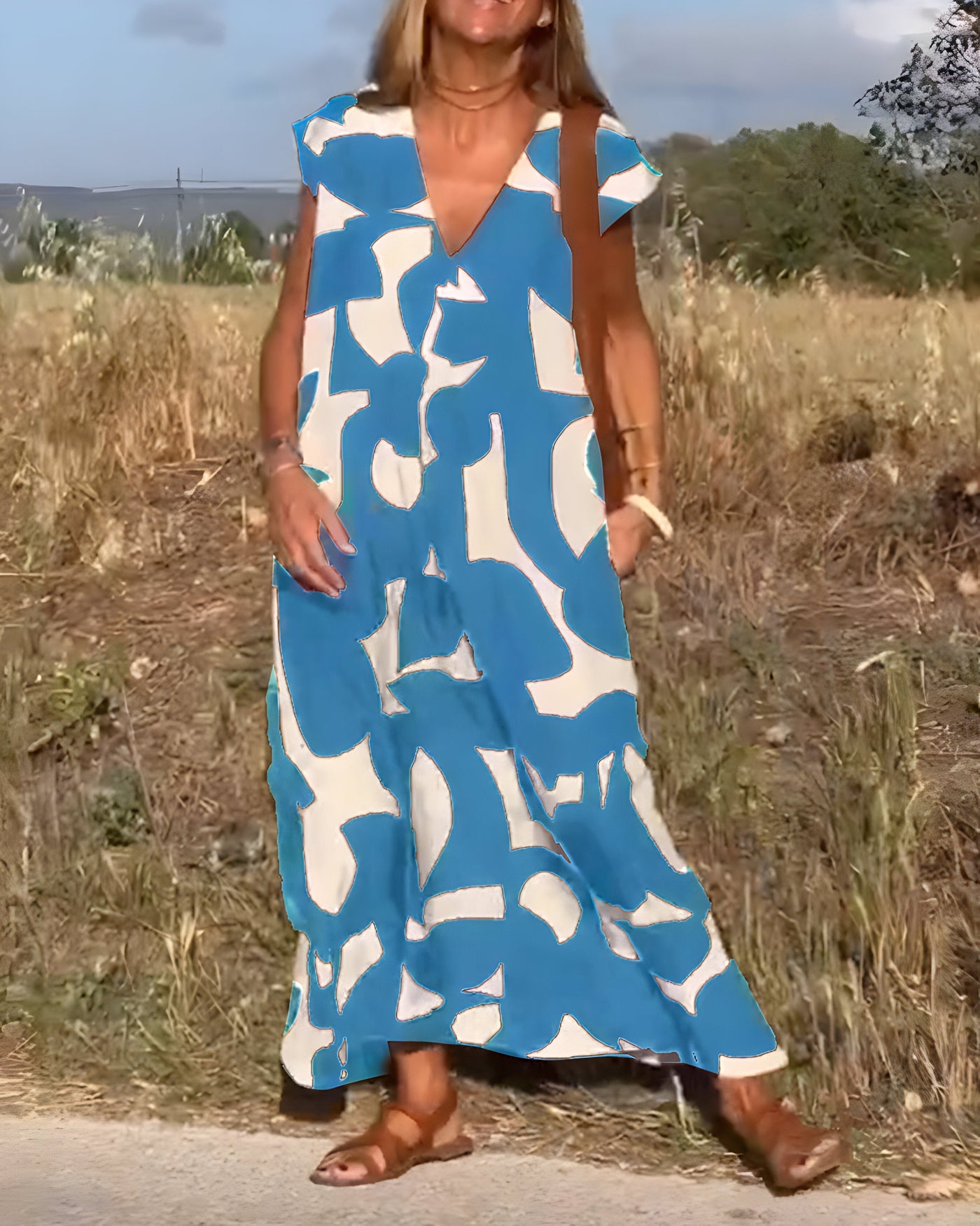 Océane™ | Robe imprimée à col en V