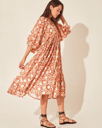 AMARE - ROBE BOHO À MOTIFS FLORAUX