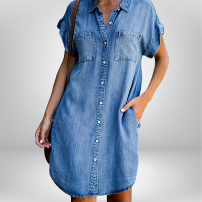 Carina - Robe en Denim Décontractée