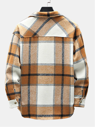 Surchemise à carreaux en flanelle avec poche