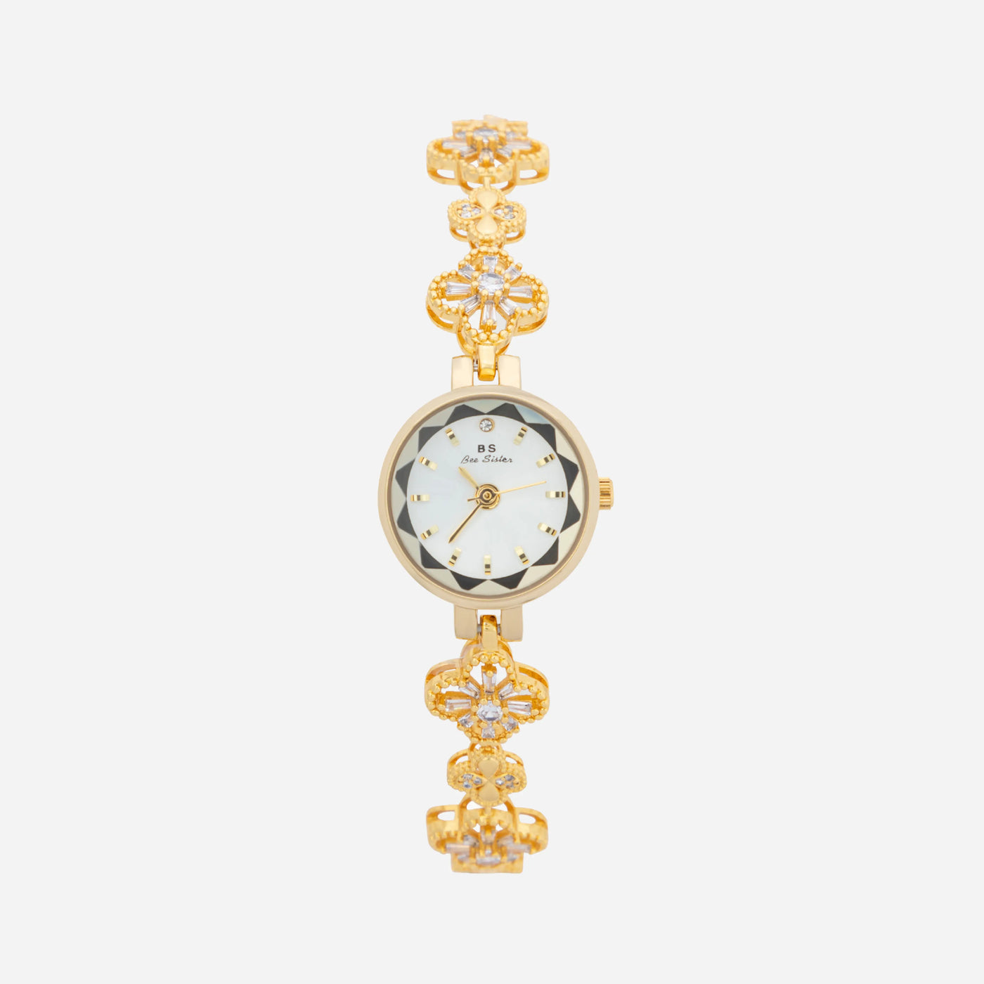 Elara™ | Montre Élégante à Finition Dorée et Design Ludique