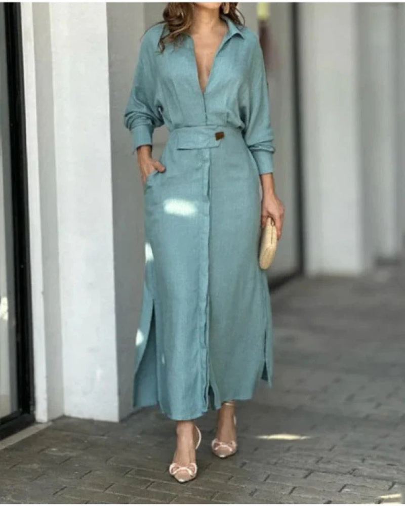 MELEIA – ROBE MAXI EN COTON ET LIN