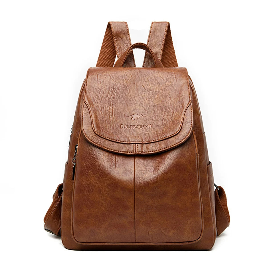Sac à dos en cuir antivol pour femmes élégantes | Edah