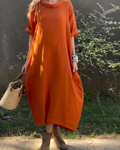 NEREAM - ROBE DÉCONTRACTÉE EN COTON ET LIN
