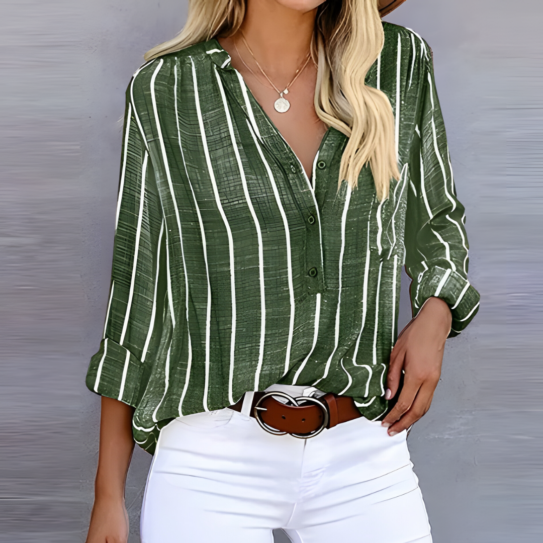Jana | Chemise Rayures pour femme| Manches 3/4