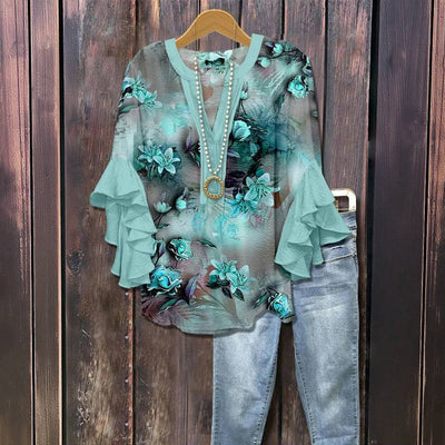 Blouse d'été "Fête du Jardin" – Fraîche & féminine