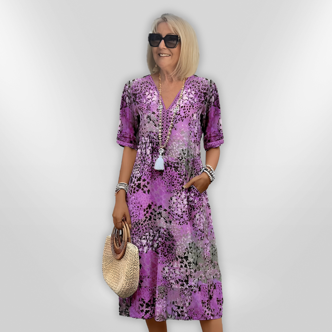 FELICIA | robe midi vibrante