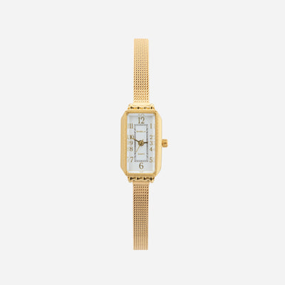 Phila™ | Montre Élégante avec Bracelet Texturé en Or