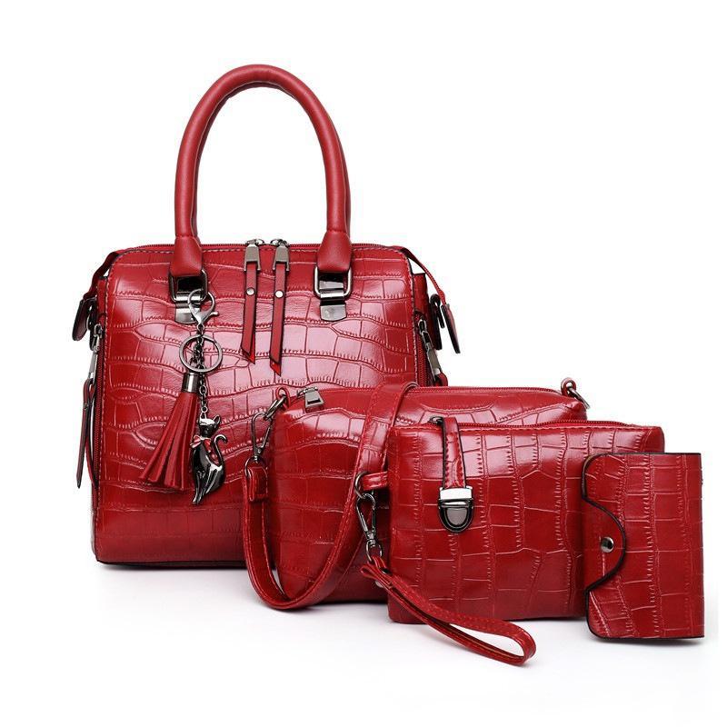 HELGA™ - ENSEMBLE DE 4 SACS EN CUIR ÉLÉGANT