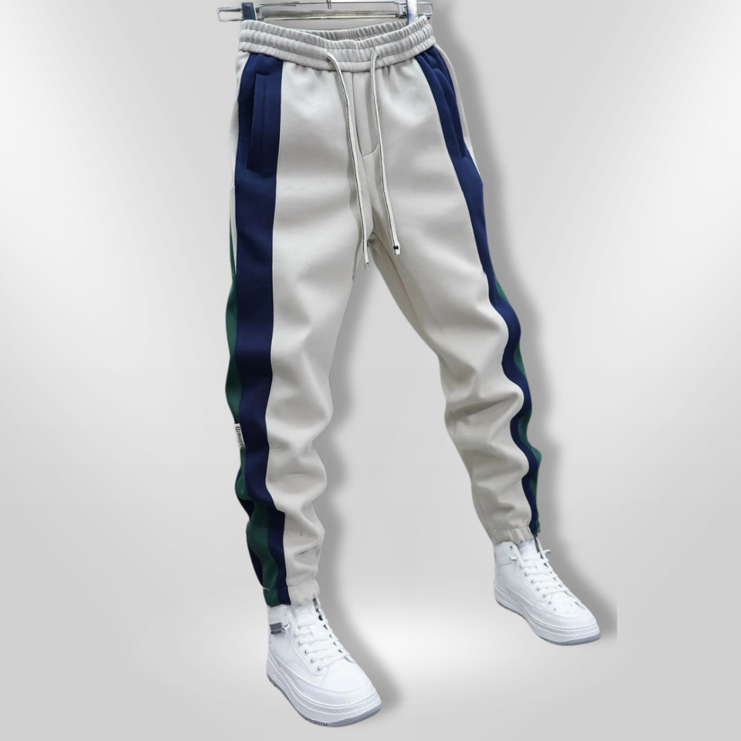 SIMON | Pantalon Tendance à Rayures Contrastées