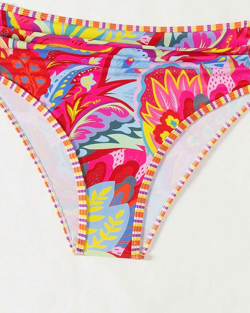 Maillot de bain style BH Haut de gamme Imprimé Triangle