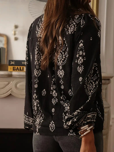 Chemisier ample imprimé boho