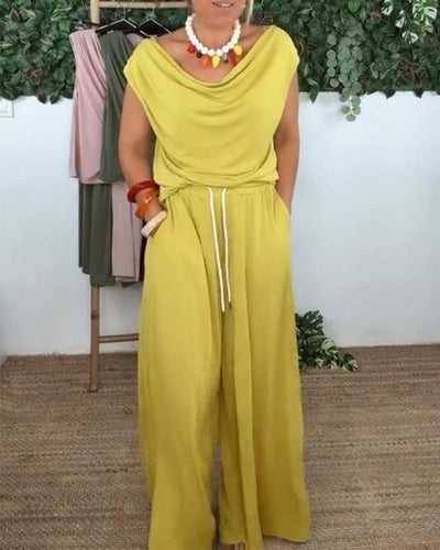 Set Mode Sans Manches Pantalon Large