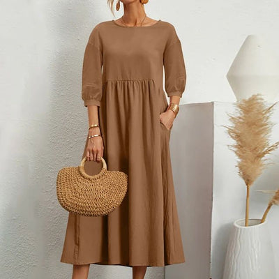 Maëlle - Robe Midi Élégante En Tissu De Haute Qualité