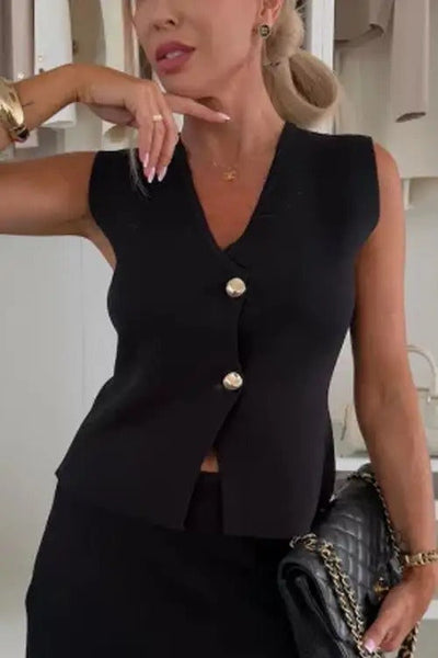 Ensemble jupe et gilet sans manches
