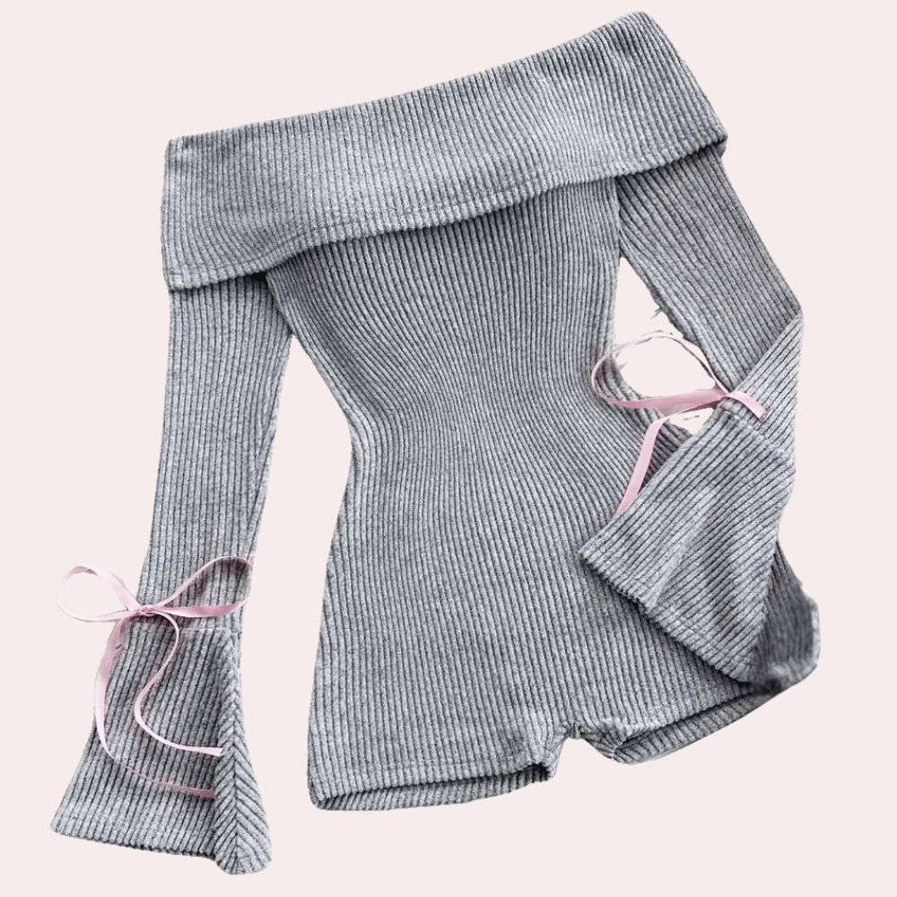 GEORGIANA - Rompers à Épaules Dégagées à Manches Longues pour Femmes