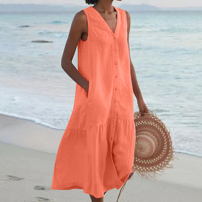 Clara | Robe D'Été De Plage Pour Femme | Midi