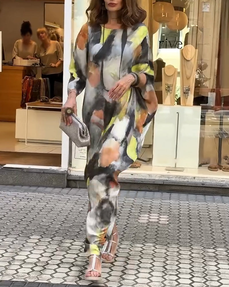 Robe de mode de rue tempérament imprimé