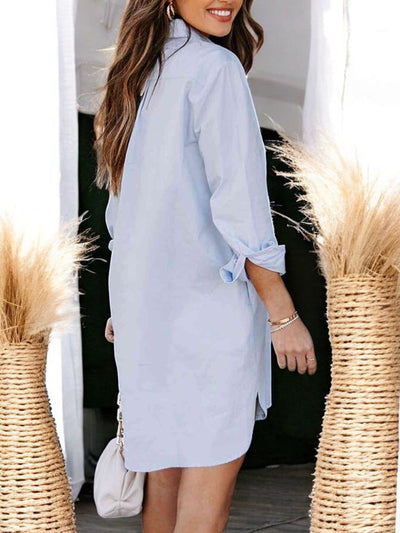 Charlotte - Robe Chemise À Boutons Et Manches Longues