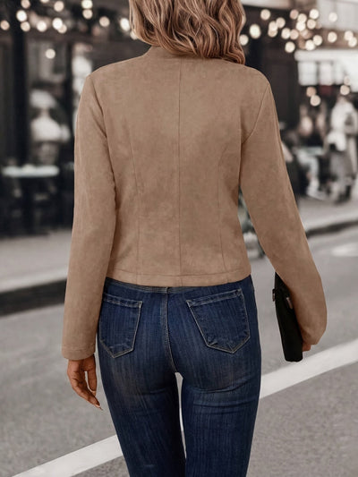 Doris - Chic Double-breasted Open Front Jacket for Women