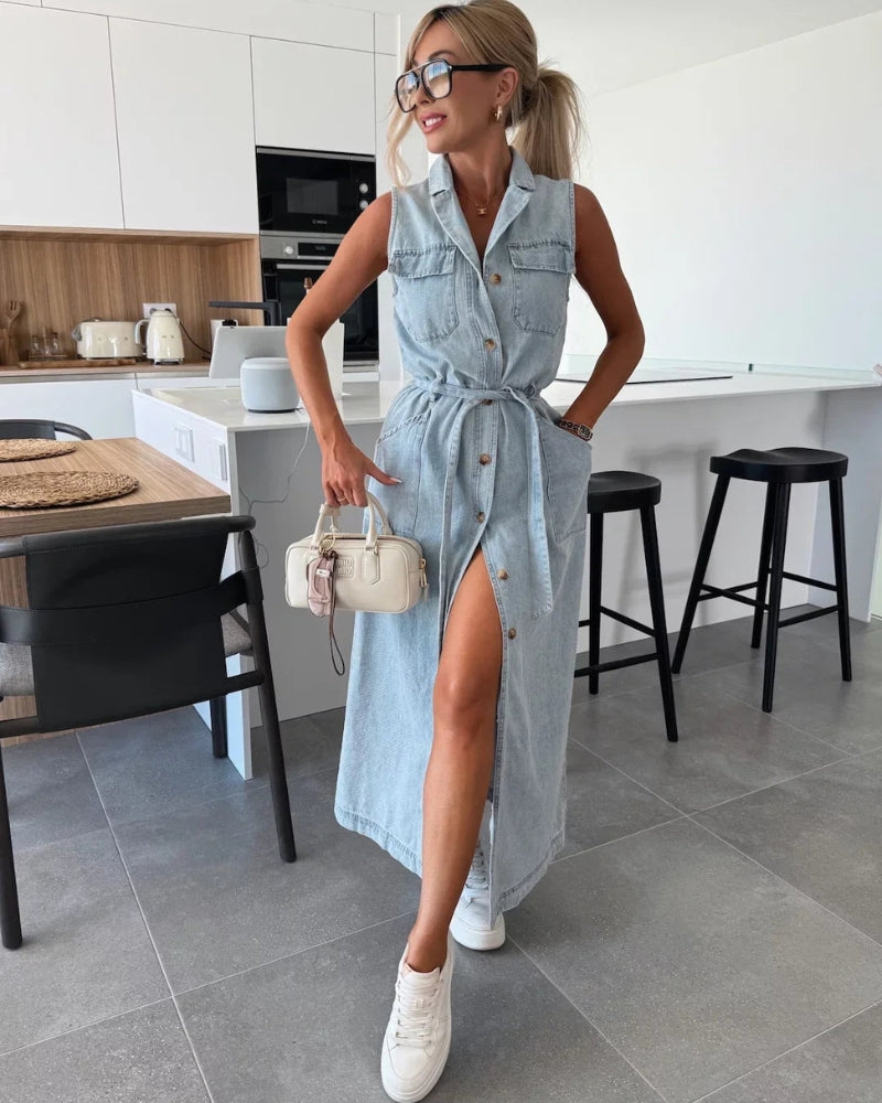 DANI - ROBE LONGUE EN DENIM