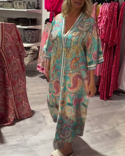 Robe Bohème Imprimée Décontractée