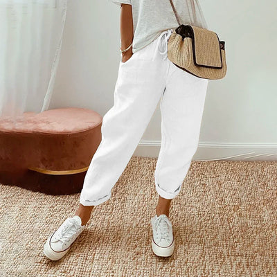 Sophie™ | Pantalon Décontracté en Lin Doux