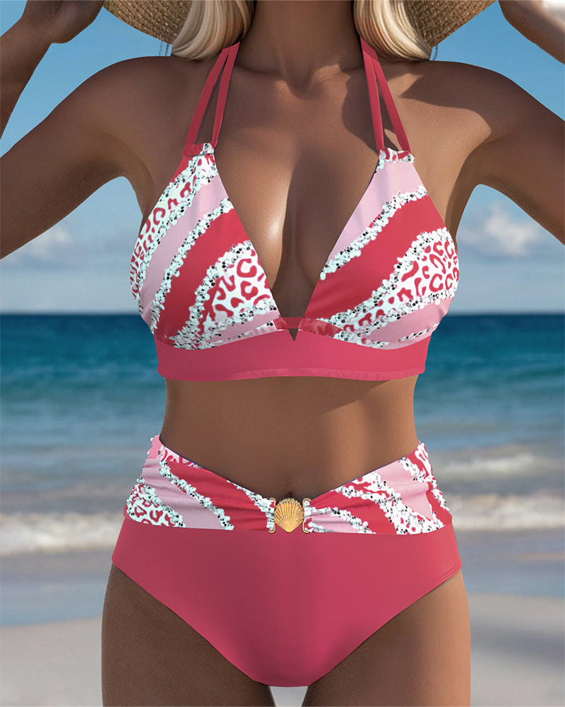 Bikini Sexy Imprimé Dos Nu