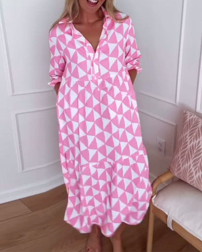 Robe Tempérament Imprimée Droite