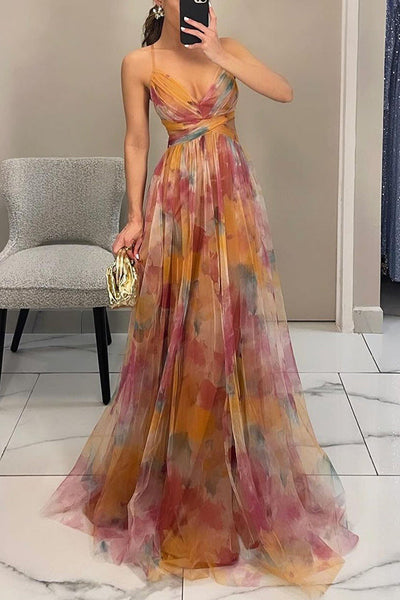 Chloé - Maxi robe charmante avec imprimé floral