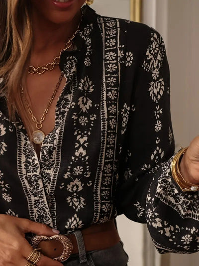 Chemisier ample imprimé boho