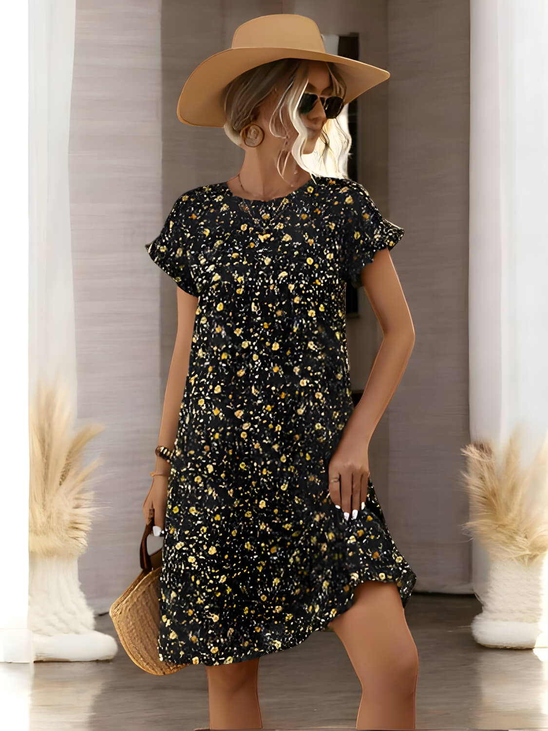 Madeleine - Robe D'Été Fluide À Marches Et Motif Floral