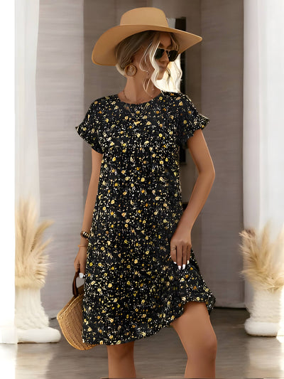 Madeleine - Robe D'Été Fluide À Marches Et Motif Floral
