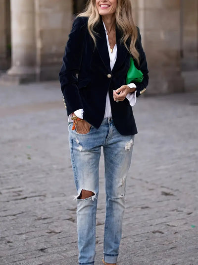 Bellini™ | Blazer en Velours Élégant