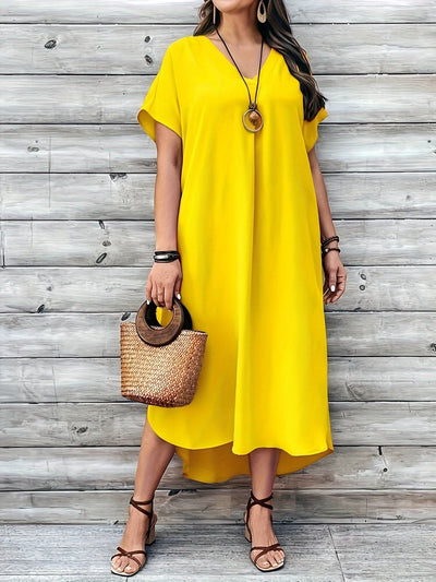 Morgane™| Hailey Robe col en V taille plus