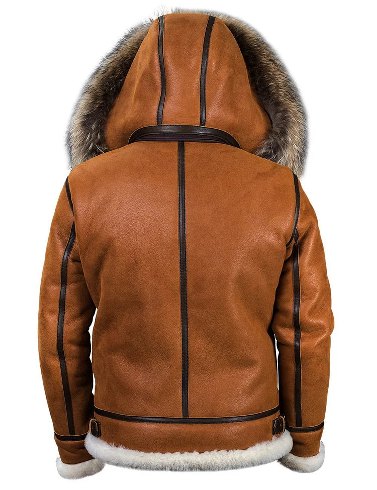 Emil™ Veste d'Hiver en Cuir Élégante