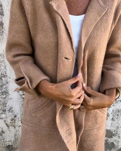 MAILA - Manteau long décontracté avec revers