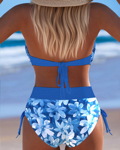 Bikini Sexy Décolleté Plongeant Imprimé Deux Pièces Triangle