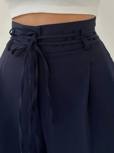 Pantalon décontracté à lacets