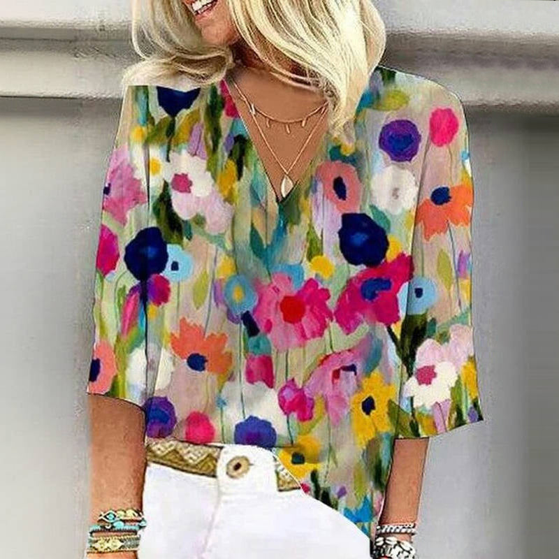 Blouse d'été "Fête de jardin" – Élégante et apaisante
