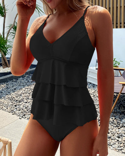 Lia™ | Maillot uni à volants