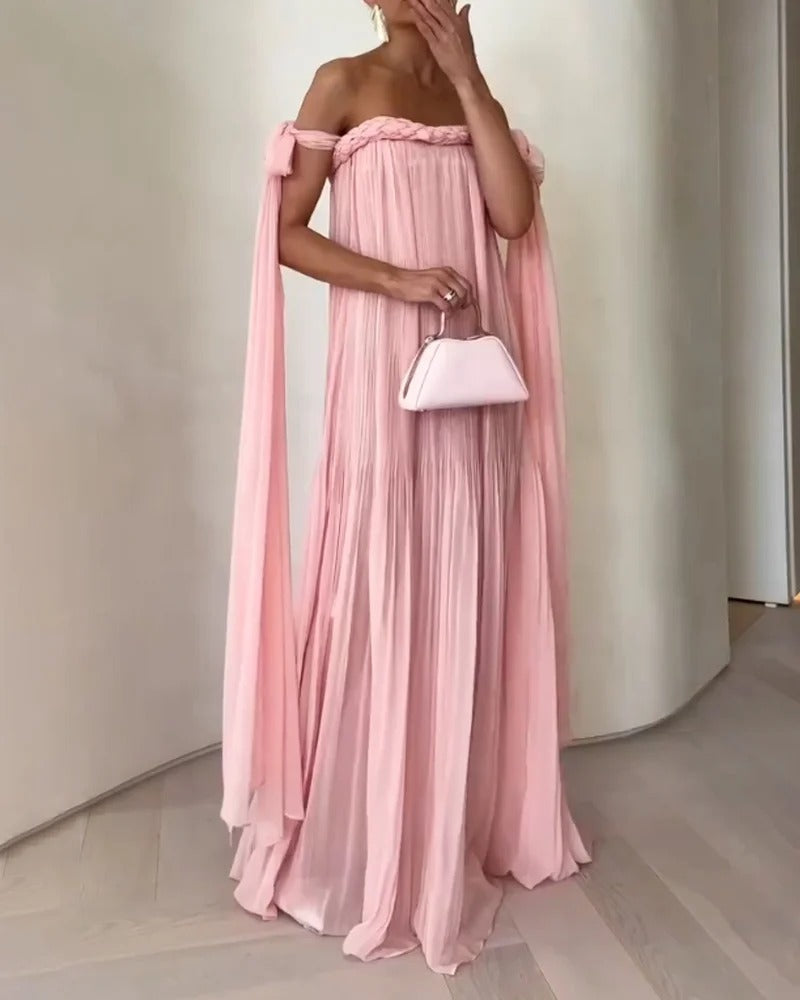 Robe élégante à lacets et épaules dénudées