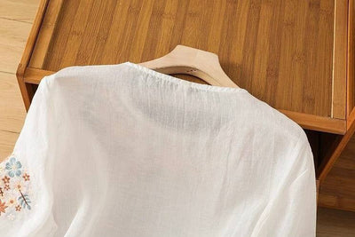 Haut brodé en coton de qualité supérieure