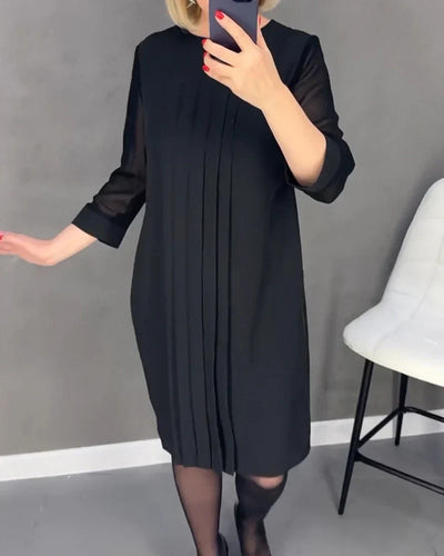 Elize™ | Robe plissée en tissu tricoté