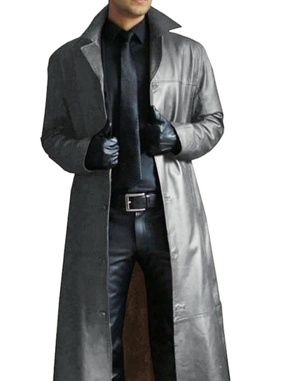 Kailash | Manteau long en cuir homme