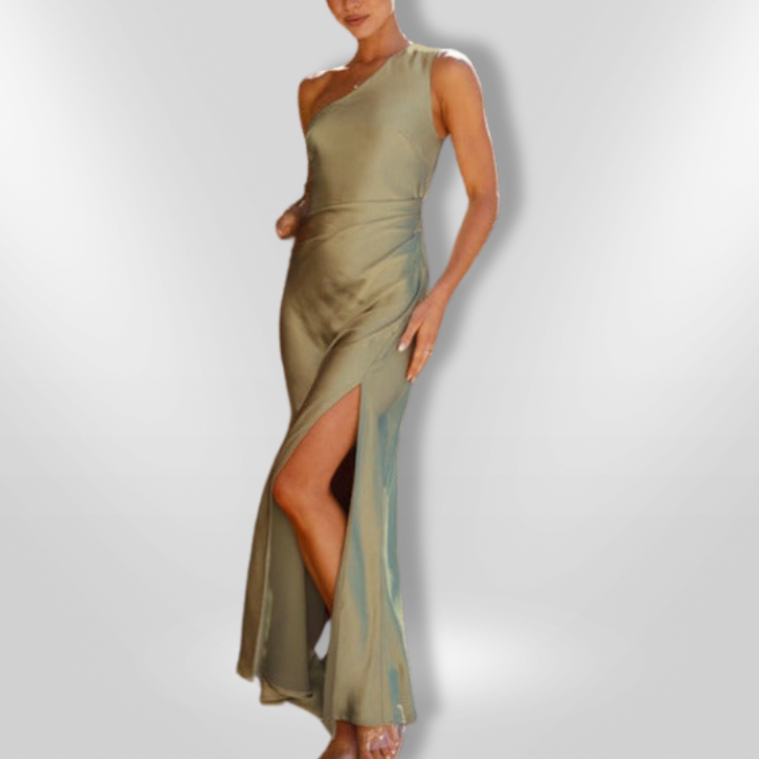 DELPHINE | Robe Sexy À Fente Asymétrique