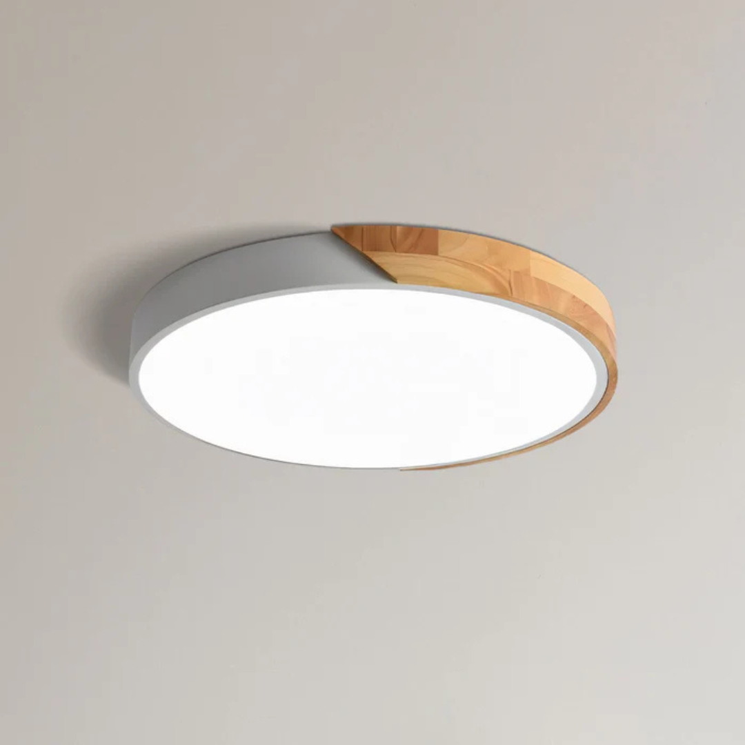 Delos - Plafonnier LED scandinave en bois