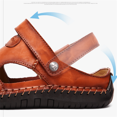 Raphaël | Sandales de loisirs haut de gamme en cuir souple pour hommes