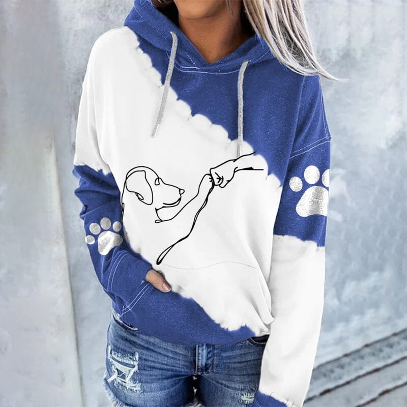 Sweat à capuche tendance ample avec impression numérique